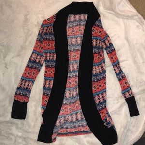 Knit long sleeve cardigan
